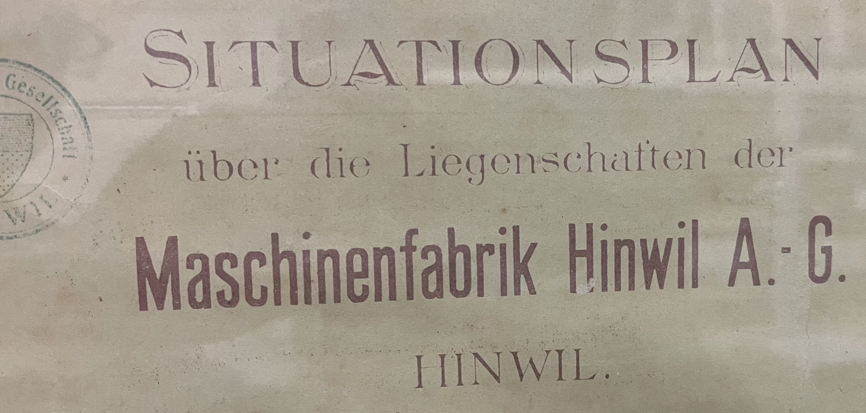 Foto oder Abbildung des Sammlungsobjekts „Ortsplan Hinwil von 1930 1:1000“