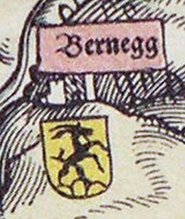 Wappen von Bernegg, Ausschnitt aus der Murerkarte von 1566