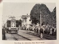 Einweihung der elektrischen Bahn von Hinwil nach Bauma, undatiert