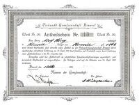 Anteilschein von 1891