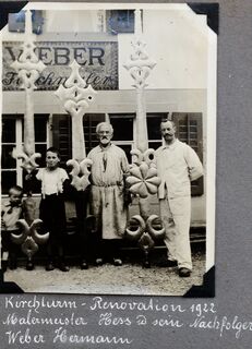 Malermeister Kaspar Hess (l.) und Hermann Weber, 1922