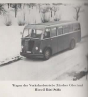 Wagen der Verkehrsbetriebe Zürcher Oberland, undatierte Aufnahme