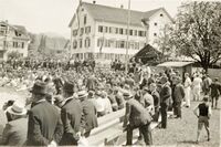 19360513 Bezirksgebäude Hinwil Schwingertag