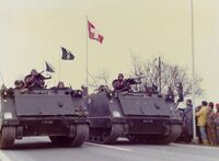 Schützenpanzer M 113 im Vorbeimarsch, 1976