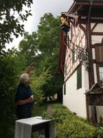 Heinz Copat und der restaurierte goldene Löwe, 6. Juli 2018