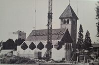 Katholische Liebfrauenkirche Hinwil während des Umbaus 1977