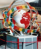 Weltkugel für die Ferag 1973