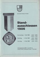 Deckblatt Festführer Standausschiessen Hinwil, 1986