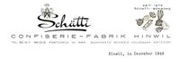 Briefkopf Firma Schätti, 1948