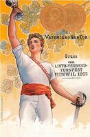 Postkarte Linth-Verband-Turnfest, 1908