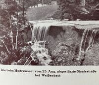 abgestürzte Strasse beim Weissenbach, 1939