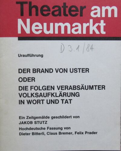 Foto des Mediums (Einband) von „Der Brand von Uster“