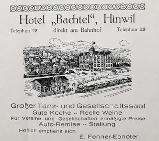 Hotel Bachtel Hinwil, 1924