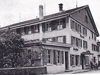 Spenglerei-Sanitärfimra Sprecher, Walderstrasse 34, ca. 1940