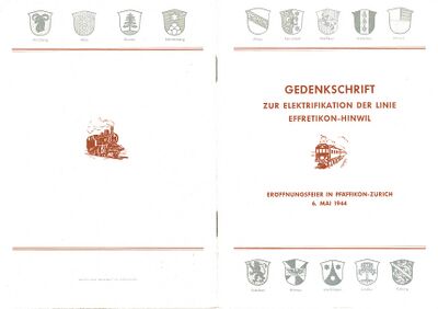 Foto des Mediums (Einband) von „Gedenkschrift zur Elektrifikation der Linie Effretikon - Hinwil“