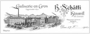Briefkopf Firma Schätti, 1912