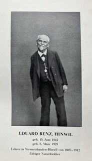 Eduard Benz (1842–1929) Lehrer in Wernetshausen
