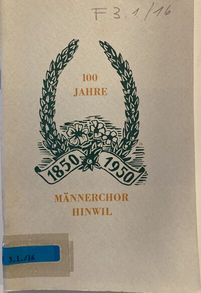 Foto des Mediums (Einband) von „100 Jahre Männerchor Hinwil“