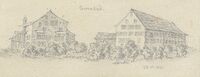 Girenbad, Zeichnung von Friedrich von Dürler, 1821