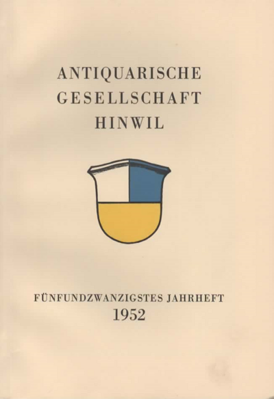 Foto des Mediums (Einband) von „1952 Fünfundzwanzstigstes Jahrheft“