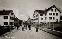 Unterdorf, 1898, rechts Wattefabrik Zürichstrasse 16