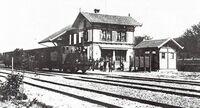 Der erste Hinwiler Bahnhof, 1877