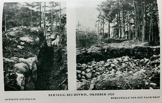 Bernegg, Burgstelle, Oktober 1925, im Jahrheft  1931