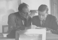 Dr. Walter und Dr. Erhard Amstad, ca. 1937