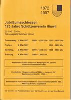 Deckblatt Festführer SVH Jubiläumsschiessen 125 Jahre, Hinwil, 1997.