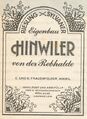 Weinetikette Hinwiler Riesling x Sylvaner von 1990