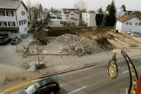 Zürichstrasse 1 und 3 nach Abbruch, 13. Dezember 2005