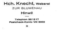 Briefkopf der Weberei zur Blumenau, undatiert