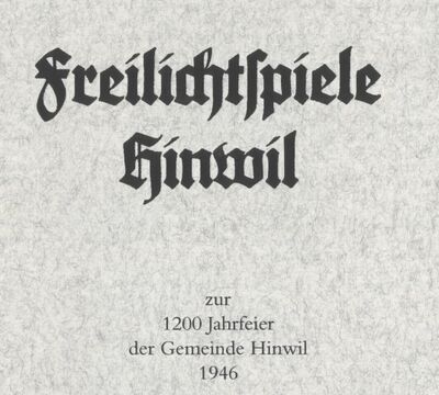 Foto des Mediums (Einband) von „Freilichtspiele Hinwil“