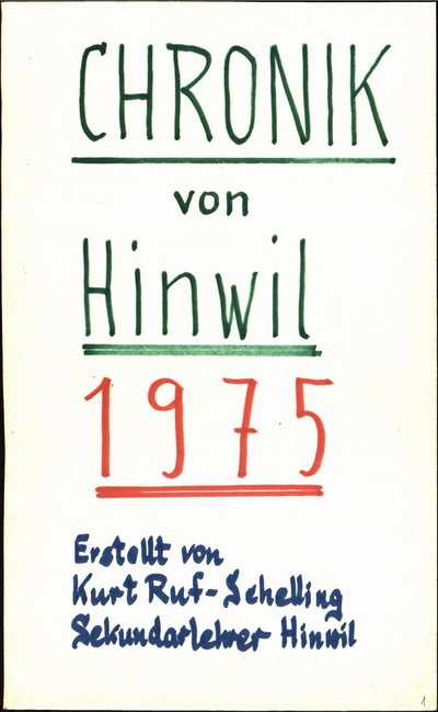 Foto des Mediums (Einband) von „1975 Jahreschronik Hinwil“