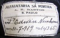 Etikette in der Innentasche