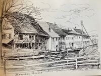 Flarzreihe in Bossikon, 1971