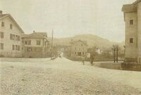 Bachtelstrasse, Blick zur <i>Blumenau</i>, ca. 1900.