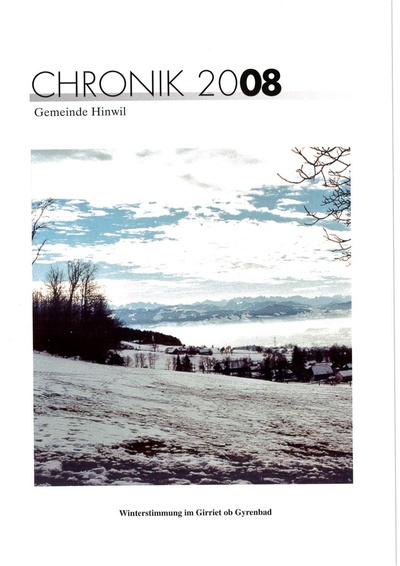 Foto des Mediums (Einband) von „2008 Jahreschronik Hinwil Kurzfassung“