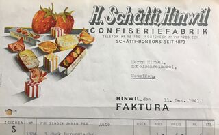 Briefkopf Firma Schätti, 1941