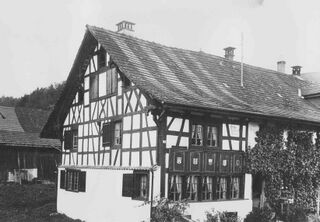 Oberdorfstrasse 11 mit Anschrift «Ortsmuseum», undatierte Aufnahme