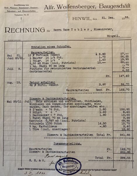 Datei:19321231 Baugeschäft Wolfensberger Rechnung.jpg