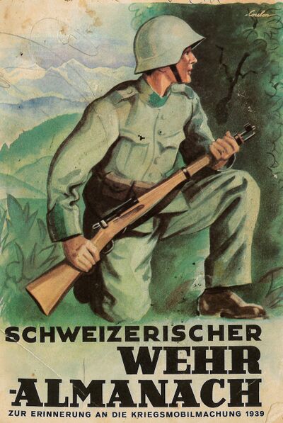 Foto des Mediums (Einband) von „Schweizerischer Wehr-Almanach“