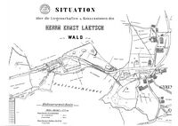 Situationsplan Weberei Laetsch, Girenbad, nachgeführt bis 1928