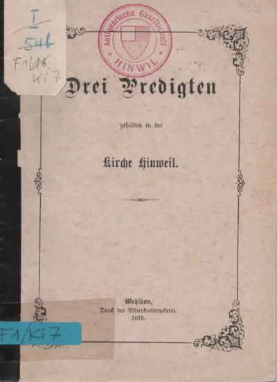 Foto des Mediums (Einband) von „Drei Predigten“