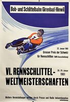 Plakat Rennschlittel-Weltmeisterschaft Girenbad 1961
