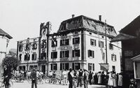 Hotel Bachtel nach dem Brand 1936