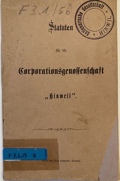 Foto des Mediums (Einband) von „Corporations-Genossenschaft“