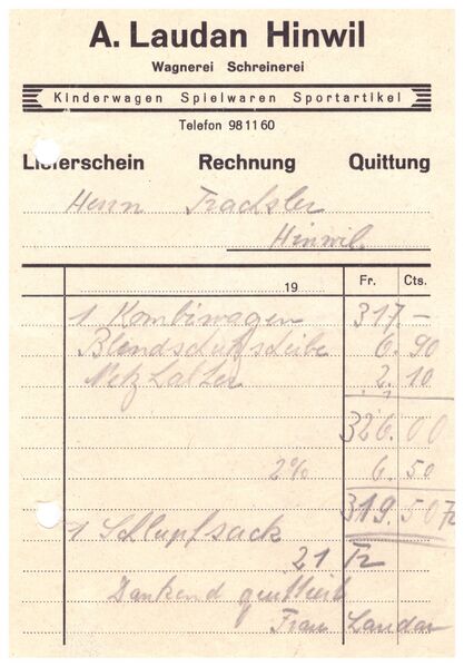Datei:Quittung Kinderwagen Laudan Objekt H5245.jpeg