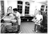 Bäckerei Bolliger, Backstube, 1995