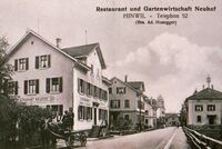 Bahnhofstrasse 1 Hinwil, Restaurant Neuhof, ca. 1910